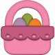 Easter- Pink Easter Basket Element