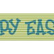 Easter- Green Happy Easter Ribbon Element