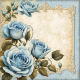 Blue Shabby Chic Roses Background