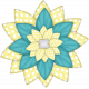 Turquoise Summer- flower 4