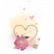 Me &amp; You- Arrow Heart Cluster with Paint Splatter