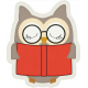 Enjoy the Moment Owl Reading Sticker