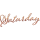 Autumn Bramble Word Art- Saturday