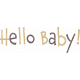 Woolen Mill Baby Addon Word Art Hello Baby