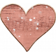 Cozy Mornings Pink Wood Heart