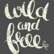 Wild &amp; Free Paint-Splattered Word-art
