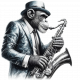 Chimpanzee Saxophone 1